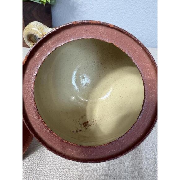 ARTIST SIGNED MULTI COLOR STUDIO POTTERY POT WITH LID - Picture 9 of 9